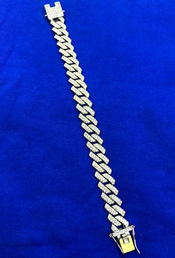 Iced Cuban Bracelet ( Stainless Steel )
