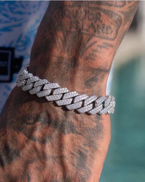 Iced Cuban Bracelet ( Stainless Steel )