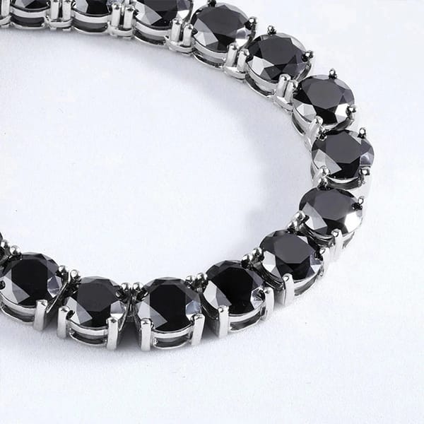 Rare Black Moissanite Tennis Bracelet