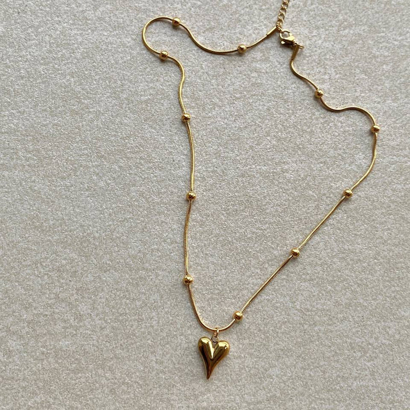 Minimalist Heart Necklace - Stainless Steel
