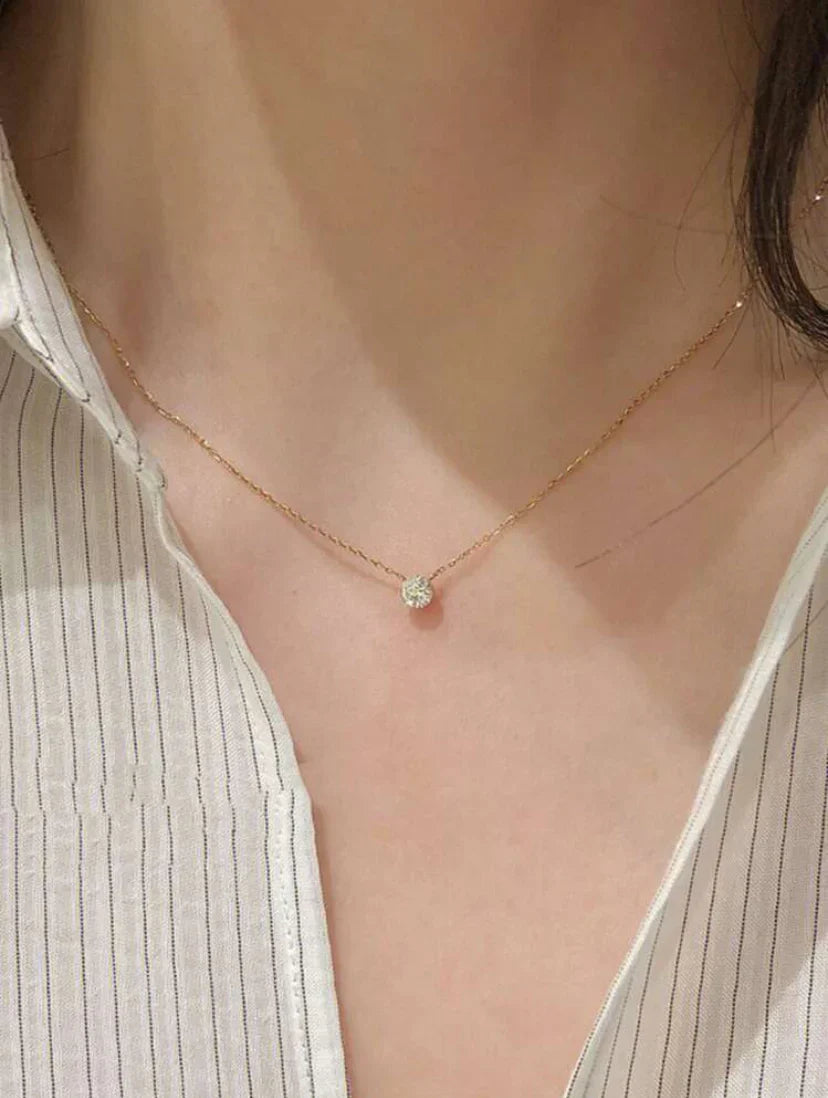 Enchanted diamond Necklace- 24k Gold Plated