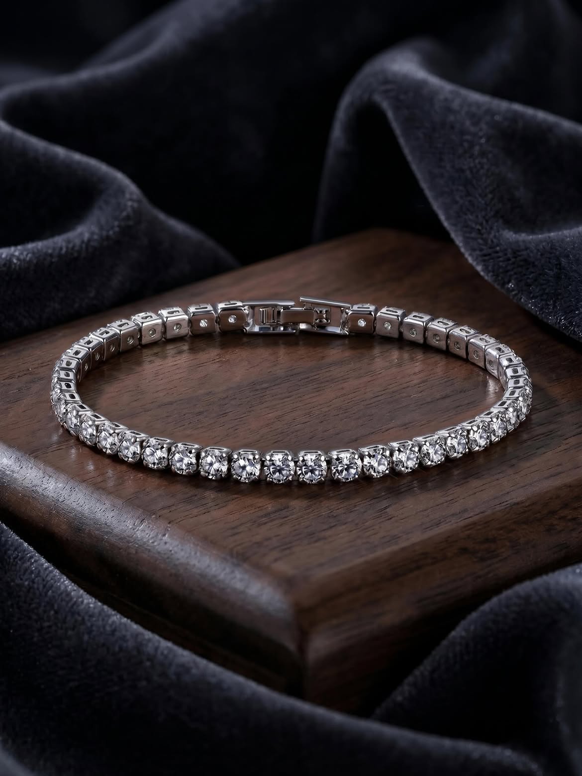 Classic Silver Tennis Bracelet
