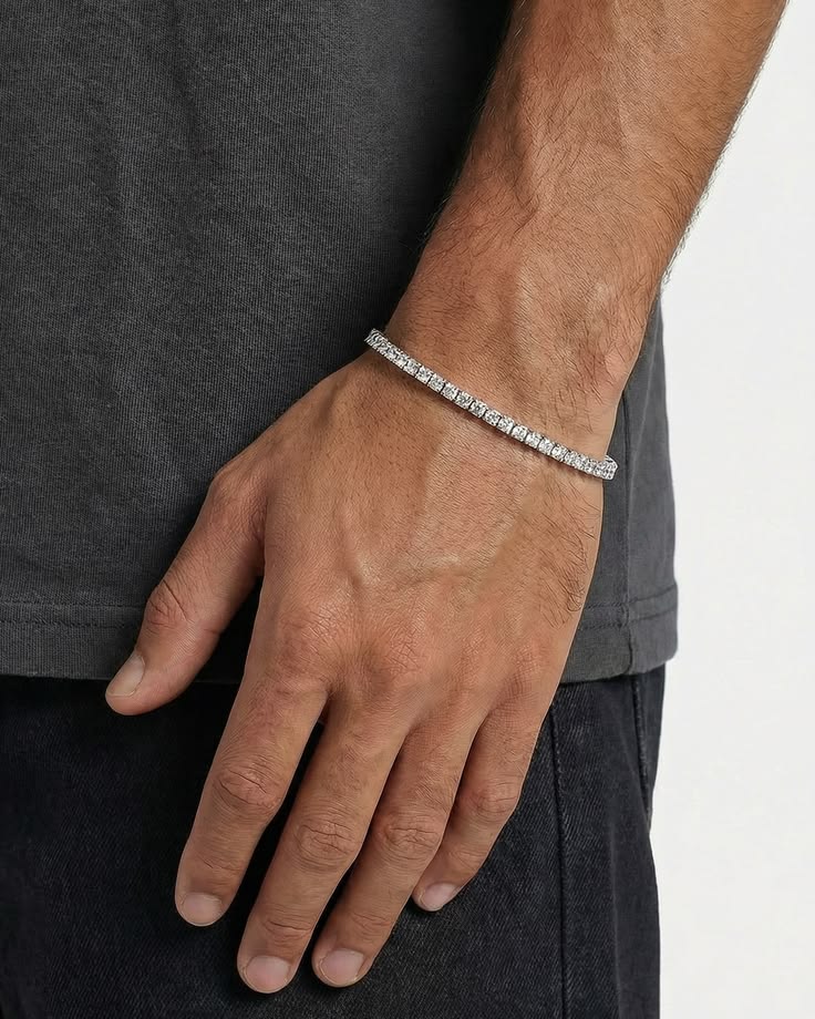 Classic Silver Tennis Bracelet