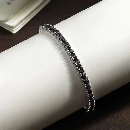 Rare Black Moissanite Tennis Bracelet