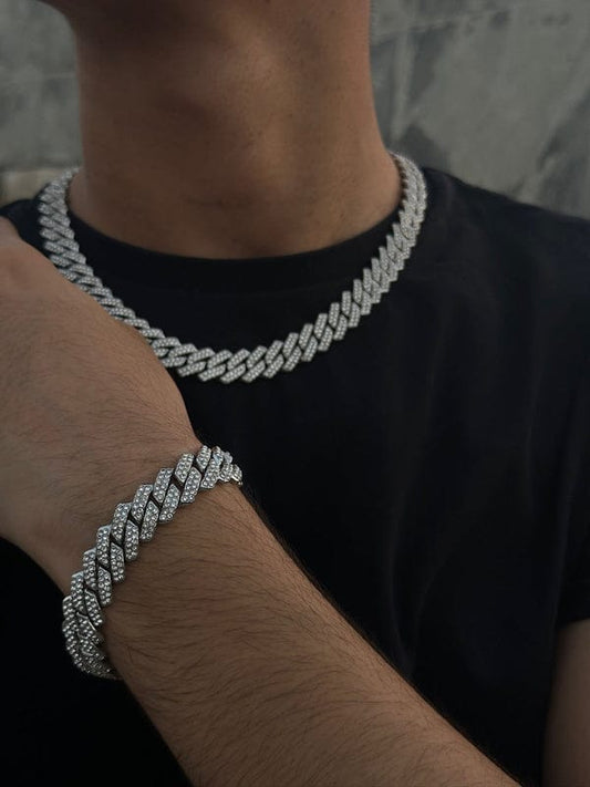 Dynamic Iced Duo ( Bracelet & Chain )